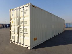 White shipping container